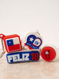 Set 4 Clickers Antiestrés Temáticos Chile "Feliz 18"